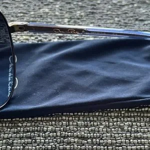 Oscar de la Rente Navy Blue Aviators Sunglasses - Vintage s-l400.jpg main image 3